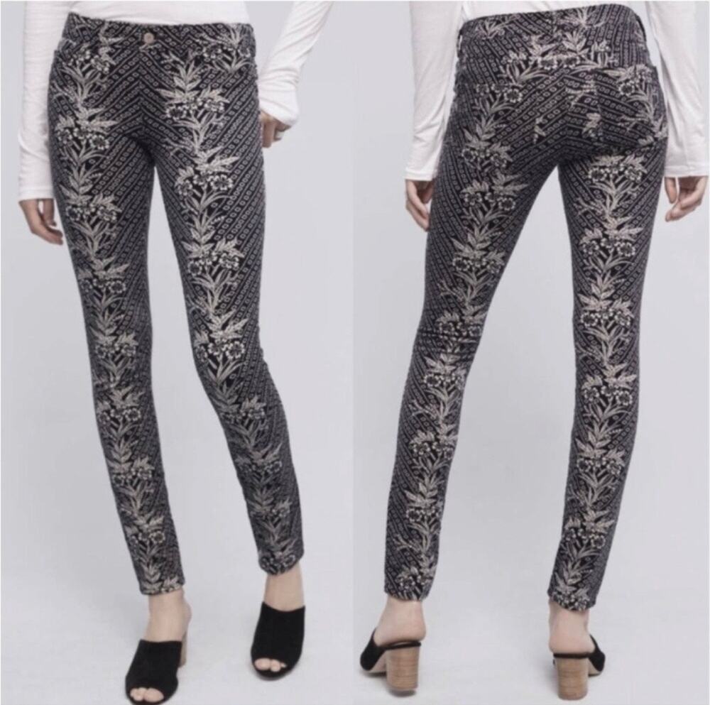 Anthropologie Pilcro and the Letterpress Corduroy Floral Serif Jeans Size 27